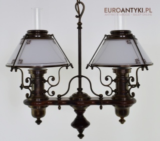 Bajeczna lampa wisząca w stylu cottagecore, rustyk. Lampy antyki.