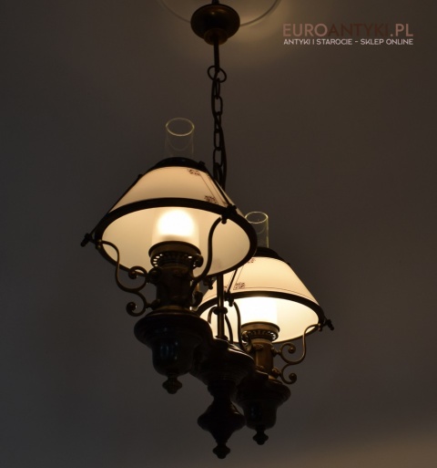 Bajeczna lampa wisząca w stylu cottagecore, rustyk. Lampy antyki.