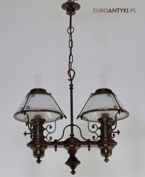 Bajeczna lampa wisząca w stylu cottagecore, rustyk. Lampy antyki.