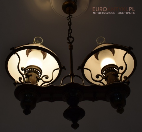 Bajeczna lampa wisząca w stylu cottagecore, rustyk. Lampy antyki.