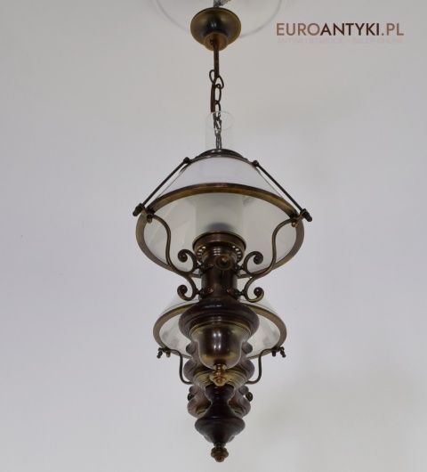 Bajeczna lampa wisząca w stylu cottagecore, rustyk. Lampy antyki.