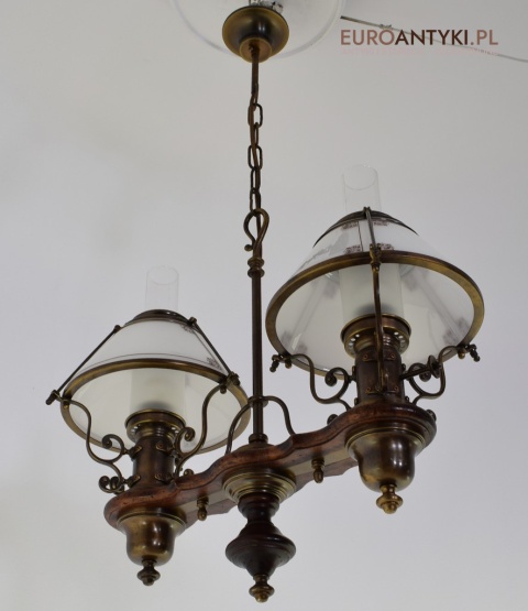 Bajeczna lampa wisząca w stylu cottagecore, rustyk. Lampy antyki.