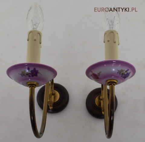 XL! DUŻE jagodowe kinkiety rustykalne. Oświetlenie cottagecore.