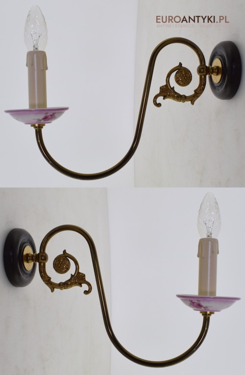 XL! DUŻE jagodowe kinkiety rustykalne. Oświetlenie cottagecore.