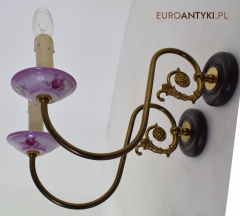 XL! DUŻE jagodowe kinkiety rustykalne. Oświetlenie cottagecore.