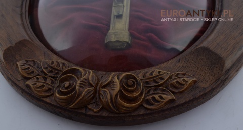 Muzealny obraz Jezus Chrystus pod owalnym szkłem. Antyki