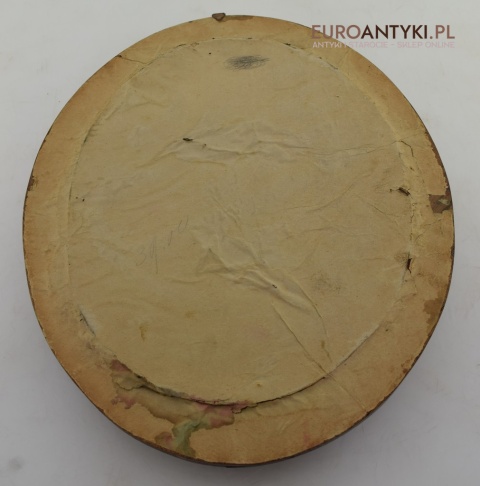 Muzealny obraz Jezus Chrystus pod owalnym szkłem. Antyki