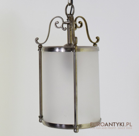 lampa srebrna cylindryczna