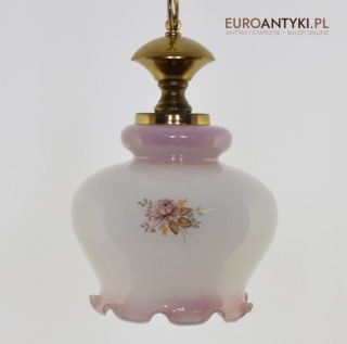 Wiejska lampa sufitowa z kloszem cottagecore. Lampy rustykalne.