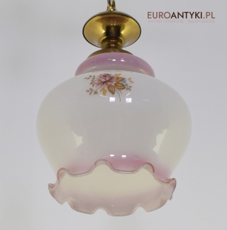 Wiejska lampa sufitowa z kloszem cottagecore. Lampy rustykalne.