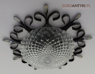 Duży plafon lub kinkiet rustykalny, cottagecore. Lapy retro vintage.