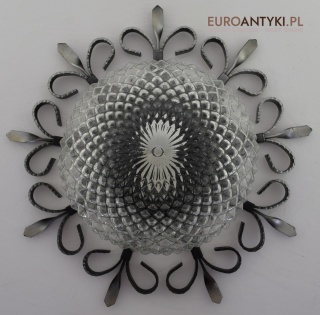 Duży plafon lub kinkiet rustykalny, cottagecore. Lapy retro vintage.