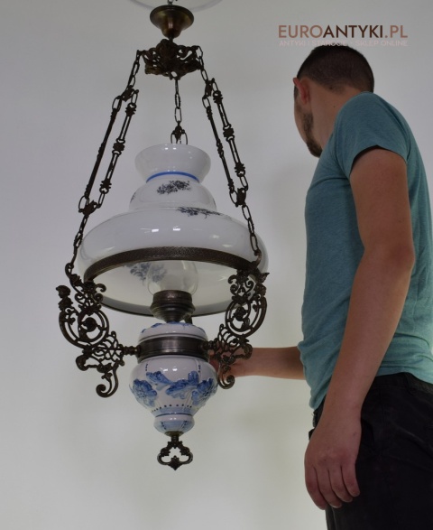 XL! Duża lampa wisząca w rustykalnym stylu. Oświetlenie cottagecore.