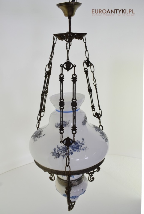 XL! Duża lampa wisząca w rustykalnym stylu. Oświetlenie cottagecore.