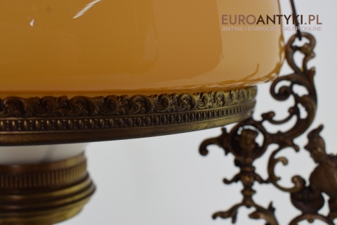 Duża rustykalna lampa wisząca cottagecore.