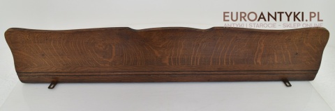 Antyczny wieszak myśliwski z jeleniem z litego dręwna.