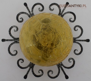 Klasyczny plafon - kinkiet rustykalny z lat 1970. Lampy cottagecore.