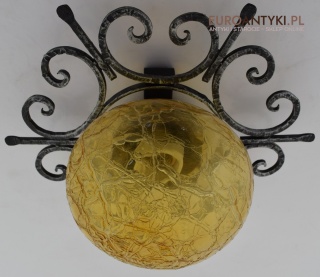 Klasyczny plafon - kinkiet rustykalny z lat 1970. Lampy cottagecore.