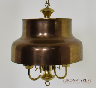 Stara lampa mosiężna w klimacie vintage - loft. Lampy unikatowe retro