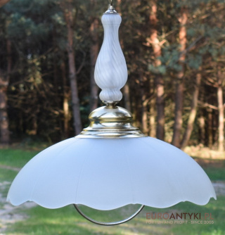 XL! Duża szklana lampa wisząca w stylu retro vintage. Unikatowe oświetlenie