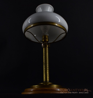 XL! Duża antyczna lampa na biurko. Lampa gabinetowa vintage.