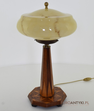 Biedermeier - lampa biurkowa z czasow przedwojennych - antyczne oświetlenie