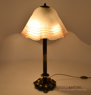 XL! Duża lampa stołowa vintage - lampy z czasów międzywojennych