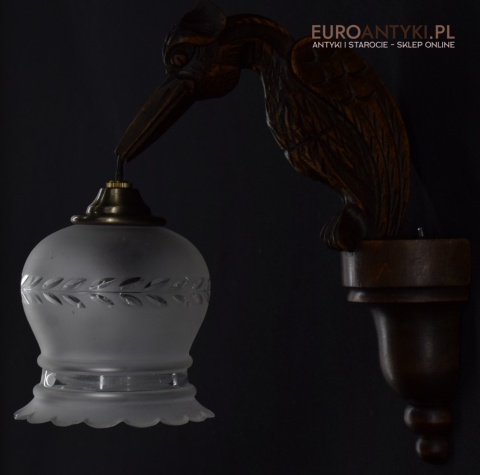 rzeźbione lampy ścienne secesyjne