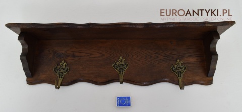 drewniany antyczny wieszak klasyczny