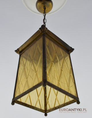 Przedwojenna lampa wisząca do ganka, holu, przed kamienice
