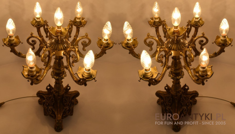Zabytkowe lampy barokowe do salonu