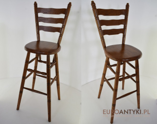 XXL! DUŻE dębowe stołki barowe w klimacie vintage / retro / rustyk