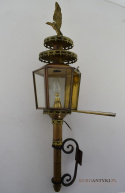 XXL! Duża antyczna mosiężna lampa na ganek, przed dom, na taras.