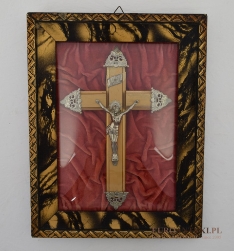 Chrześcijański Krzyż Relikwiarzowy z INRI - Autentyczny Element Sakralny
