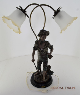 XXL! Duża Rustykalna Lampa z Wędrowcem Włóczykijem - Romantyczne Oświetlenie