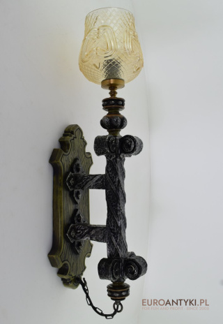 XXL! POTĘŻNA! Rustykalna zamkowa lampa ścienna - CLEANWOOD DYHAEGER 7160