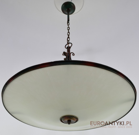 Monumentalna Lampa Ampla z Połowy XX Wieku – Stylowe Oświetlenie Retro Vintage