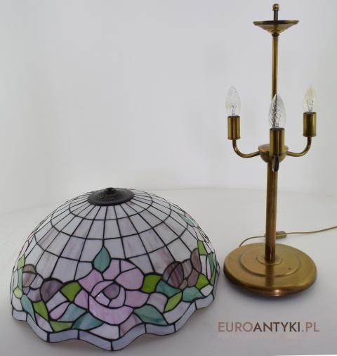 Duża lampa Tiffany antyczna