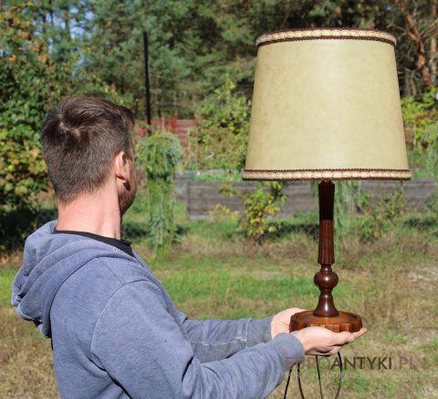 XL! DUŻA lampa stołowa z lat 1950 – styl retro vintage