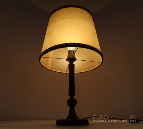 XL! DUŻA lampa stołowa z lat 1950 – styl retro vintage