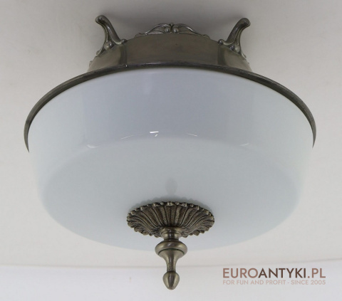 Lampa Art Nouveau srebrny plafon