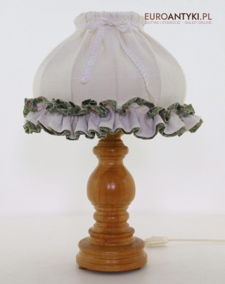 XL! Duża lampa stołowa w stylu cottagecore do góralskiej chaty