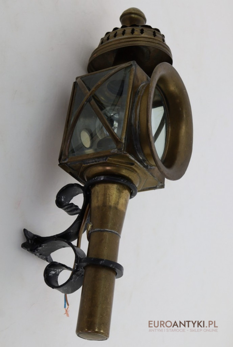 antyk lampa powozowa rustykalna