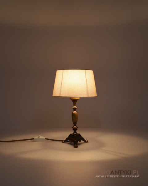 mosiężna lampa retro vintage