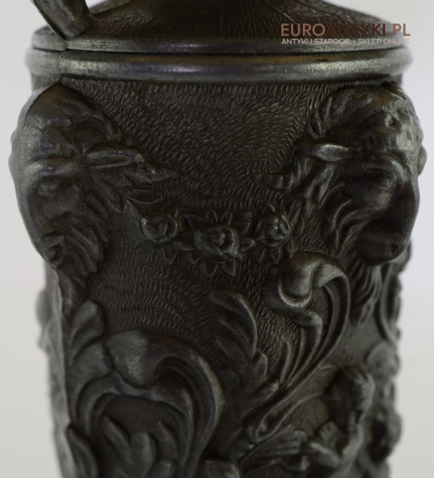 srebrne barokowe lampy