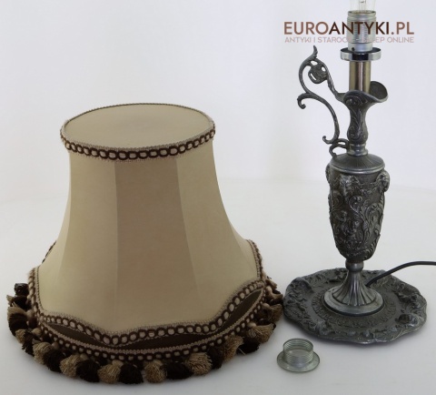 barokowa francuska lampa stołowa