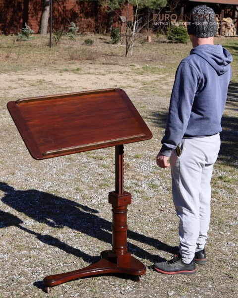 edwardiański ruchomy stolik do czytania