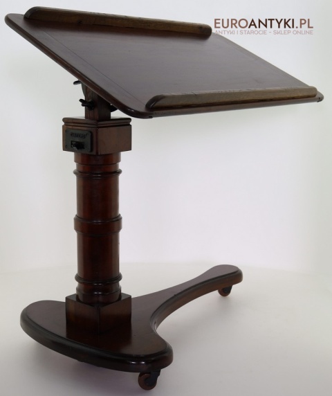 antyk stolik z mechanizmem regulacji