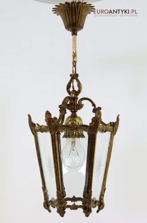 mosiężna lampa sufitowa