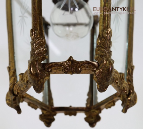 antyczna lampa z ręcznym szlifem